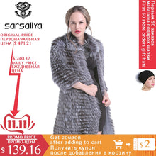 Load image into Gallery viewer, Real Silver Fox Fur Coat Women Long Natural Fur Coat Female Knitted Spring Genuine Fur Overcoat For Ladies Luxury Plus Size 2019