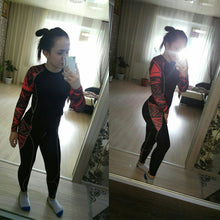 Load image into Gallery viewer, women's tracksuits Tights sports running suit thermal underwear base layer jogging Leggings Compression crossfit fitness tshirt