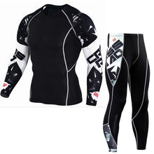 Load image into Gallery viewer, women's tracksuits Tights sports running suit thermal underwear base layer jogging Leggings Compression crossfit fitness tshirt