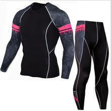 Load image into Gallery viewer, women's tracksuits Tights sports running suit thermal underwear base layer jogging Leggings Compression crossfit fitness tshirt